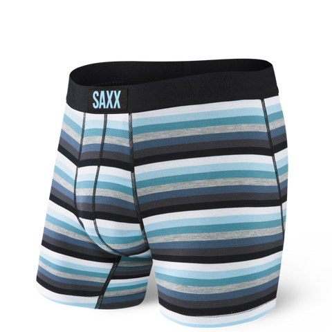 SAXX VIBE GREY POP STRIPE BOXER BRIEF