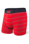 SAXX VIBE RED SHALLOW STRIPE BOXER BRIEF