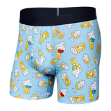 SAXX DROPTEMP BOXER BRIEF FLY- POLAR BEERS BLUE