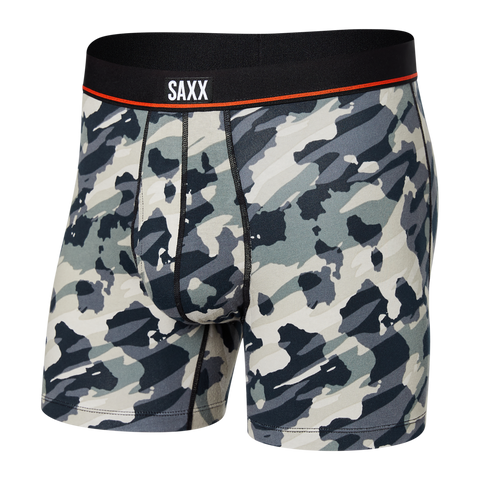 SAXX NON-STOP STRETCH COTTON BOXER BRIEF FLY - POP GRUNGE CAMO