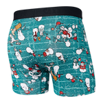 SAXX VIBE BOXER BRIEF- GRIDIRON SNOWMAN-GREEN