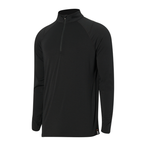 SAXX ROAST MASTER MID-WEIGHT 1/2 ZIP LONG SLEEVE - BLACK