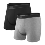 SAXX DAYTRIPPER 2PK NOIR/GRIS BOÎTE CHAUFFANTE BRIEF FLY