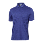 SAXX DROPTEMP ALL DAY COOLING POLO - SPORT BLUE HEATHER