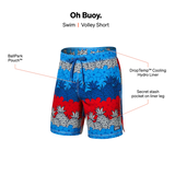 SAXX OH BUOY 7" SWIM SHORTS - PINEAPPLE STRATA - MULTI