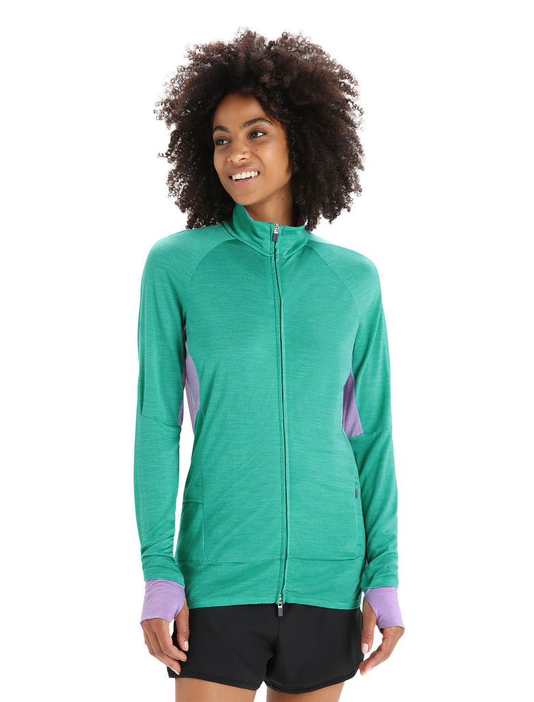 ICEBREAKER WOMENS ZONEKNIT L/SL ZIP JACKET