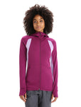 ICEBREAKER ZONEKNIT MERINO L/SL ZIP SWEAT À CAPUCHE FEMME