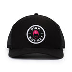 PINK WHITNEY PATCH TRUCKER HAT - BLACK