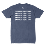 SPITTIN CHICLETS REPEAT SHORT SLEEVE TEE - CHINA BLUE