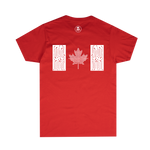 T-SHIRT MANCHES COURTES AVEC POCHE DRAPEAU - ROUGE