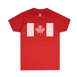 T-SHIRT MANCHES COURTES AVEC POCHE DRAPEAU - ROUGE